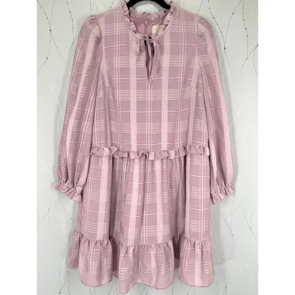 Gal Meets Glam GMG Emmeline Ruffle Long Sleeve Dress $195 - Picture 7 of 16